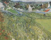 Vincent Van Gogh Vineyard with a View of Auvers (nn04) Germany oil painting reproduction